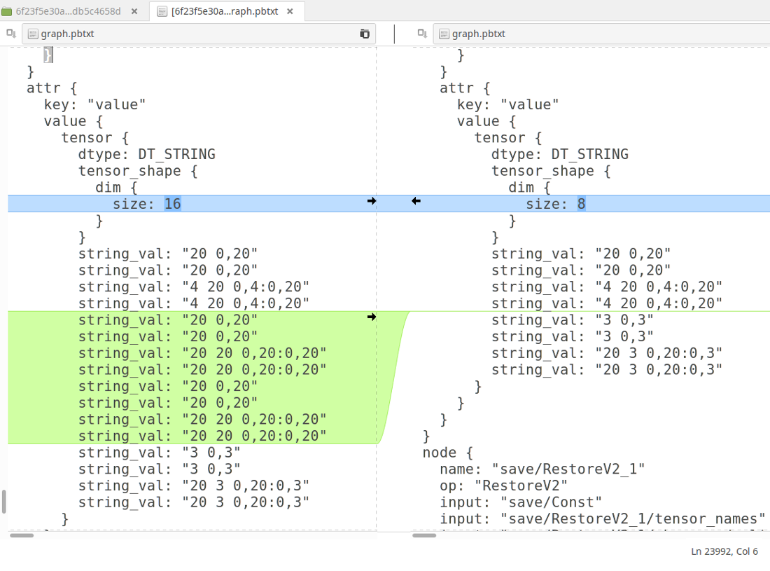 compare and diff machine learning experiments