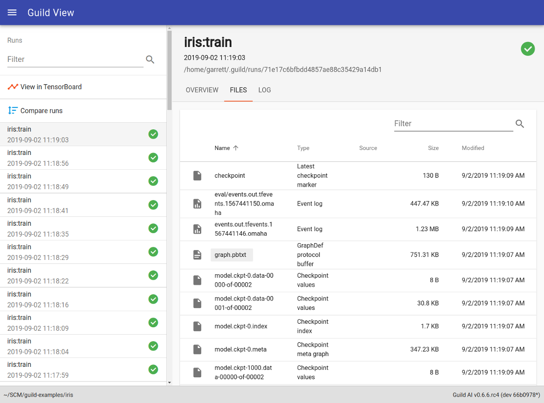 control and measure machine learning experiments